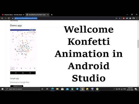 Welcome Konfetti Animation in Android Studio