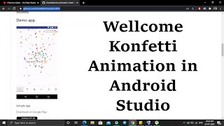 Welcome Konfetti Animation in Android Studio