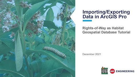 Importing and Exporting Data in ArcGIS