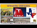 Tesla Gigafactory Texas 16 November 2020 Cyber Truck & Model Y Factory Construction Update (09:00AM)