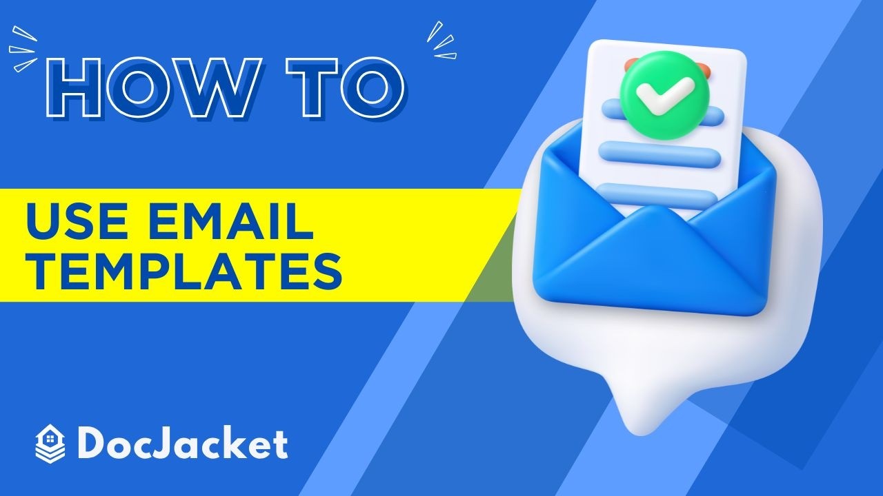 How to use email templates in DocJacket - YouTube