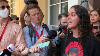 Family of Kumanjayi Walker speak outside of the NT Supreme Court