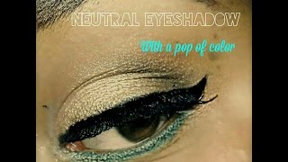 HOW TO: Neutral Eyeshadow with a pop of color