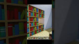 Secret Bookshelf Door Base in Minecraft #shorts