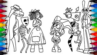 The Amazing Digital Circus Episode 2 Coloring Pages \/ How to COLOR CHARACTERS