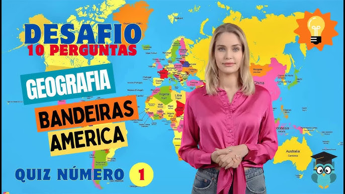 Quiz Geografia Bandeiras Continente Americano - Desafio 1 