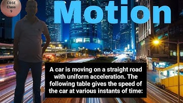 A car is moving on a straight road with uniform acceleration. The following table gives the speed of