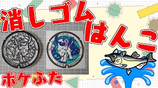 全国のポケふた　消しゴムはんこ化計画【朝活/作業/雑談】【富山県　富山市/アブソル】【薬剤師/ハエトリグモ/低音女子】 #ねこじゃ消しはん #ハンドメイド #消しゴムハンコ