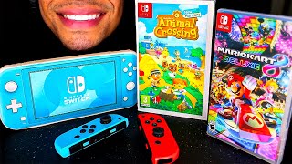 ASMR EDIBLE NINTENDO SWITCH LITE ANIMAL CROSSING NEW HORIZONS CHOCOLATE DIY GAMES EATING MUKBANG