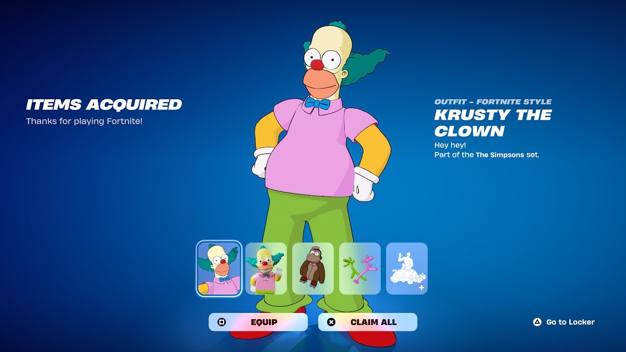HOW TO GET THE SIMPSONS KRUSTY THE CLOWN SKIN IN FORTNITE! - YouTube