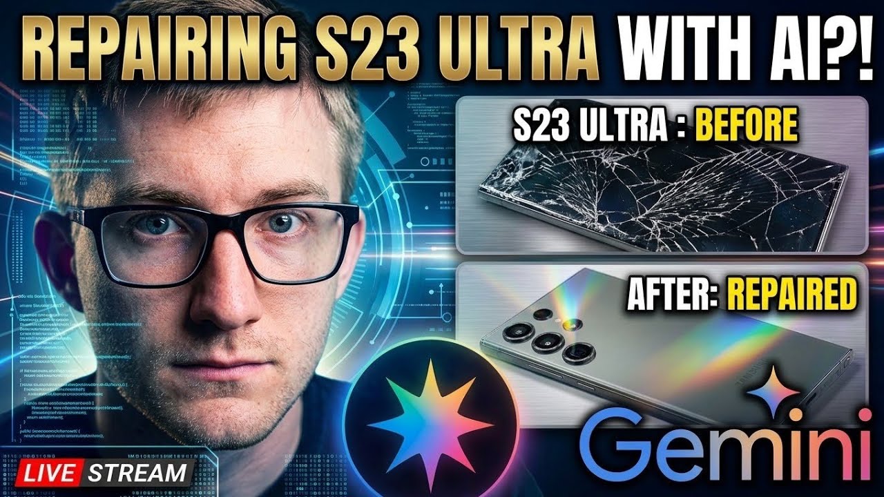 Can AI Fix My Broken Samsung S23 Ultra? 📱💥 (LIVE Repair)