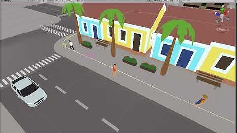 Behind the scene. Creating city with pedestrians prototype in Unity....