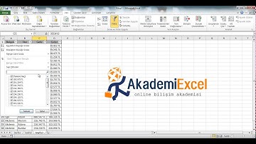 Excel Dersleri - Filtreleme İşlemleri