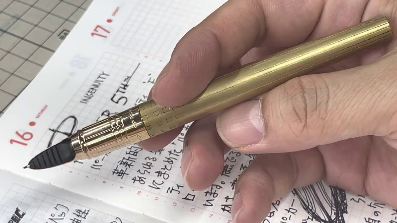 文具王の作業動画】今日の筆記具 パーカー「インジェニュイティ」（再