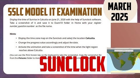 SSLC IT MODEL EXAMINATION 2025 PRACTICAL QUESTIONS | Sunclock