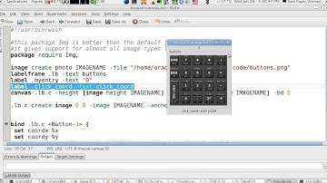 Tcl/Tk  tkinter Calculator Using Canvas And Mouse Click Coordinates -1 (English Version)