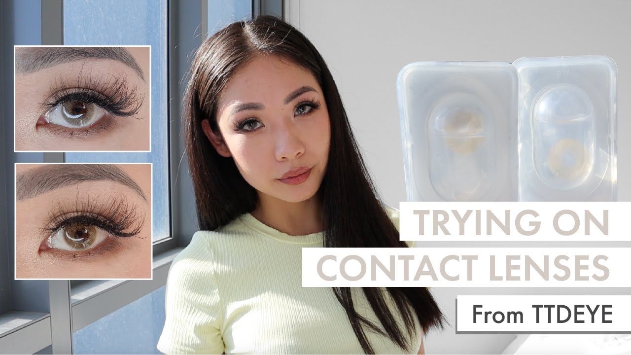 Natural looking COLOURED CONTACT LENSES (Try on & unboxing) For dark