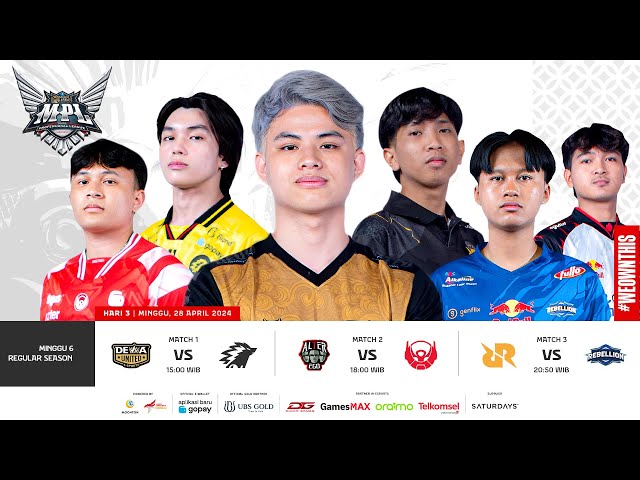 🔴 LIVE | MPL ID S13 | Regular Season | Hari 3 Minggu 6 class=