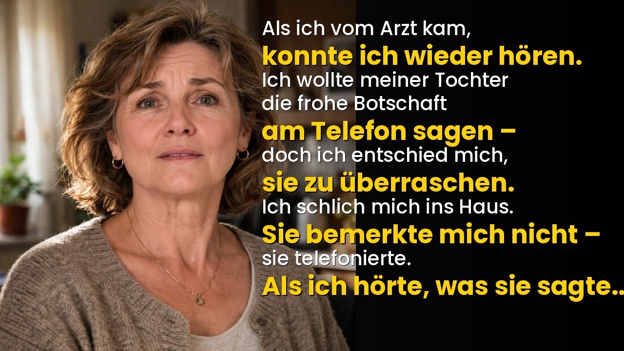NACH 8 JAHREN KONNTE ICH WIEDER HÖREN… ABER MEINE TOCHTER WUSSTE NICHT, DASS ICH ALLES HÖRTE