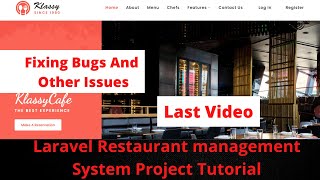 #23 Fix bugs and Issues | Laravel Restaurant Management System Project Tutorial
