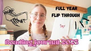 My READING journal 2023 flip through | how I use it,, monthly themes and all my 2023 books read !