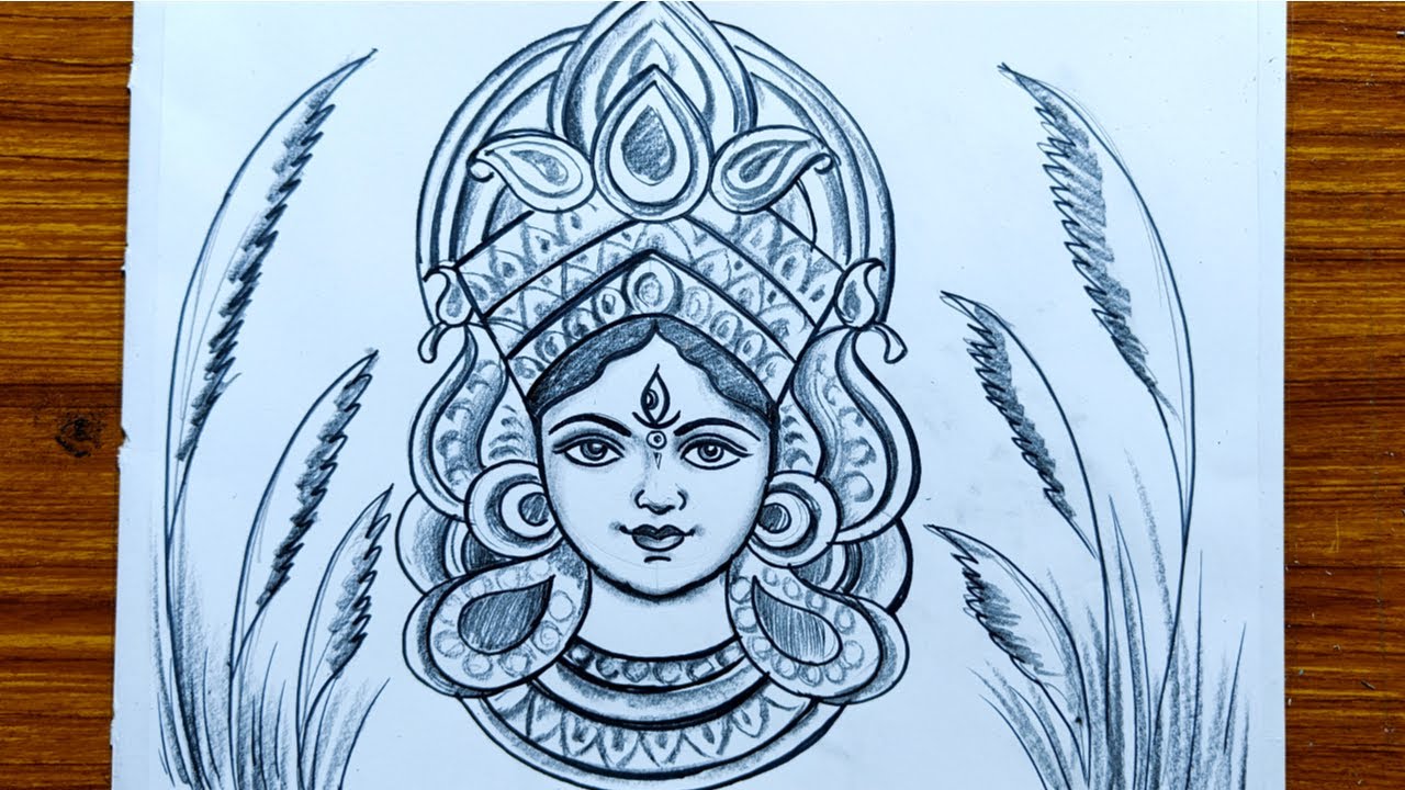 Durga Face Drawing PNG Transparent Images Free Download | Vector Files |  Pngtree