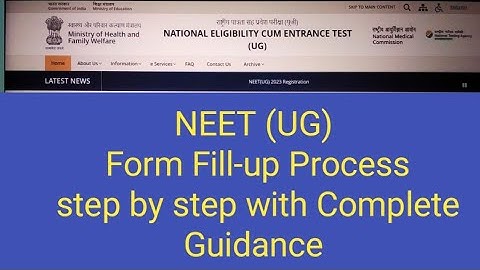 NEET (UG) 2023 || Form Fill-up Process step by step with complete guides || @GyamarMax