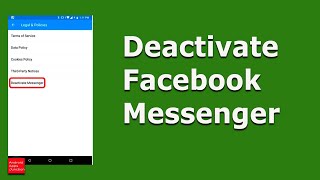 How to deactivate Facebook messenger account