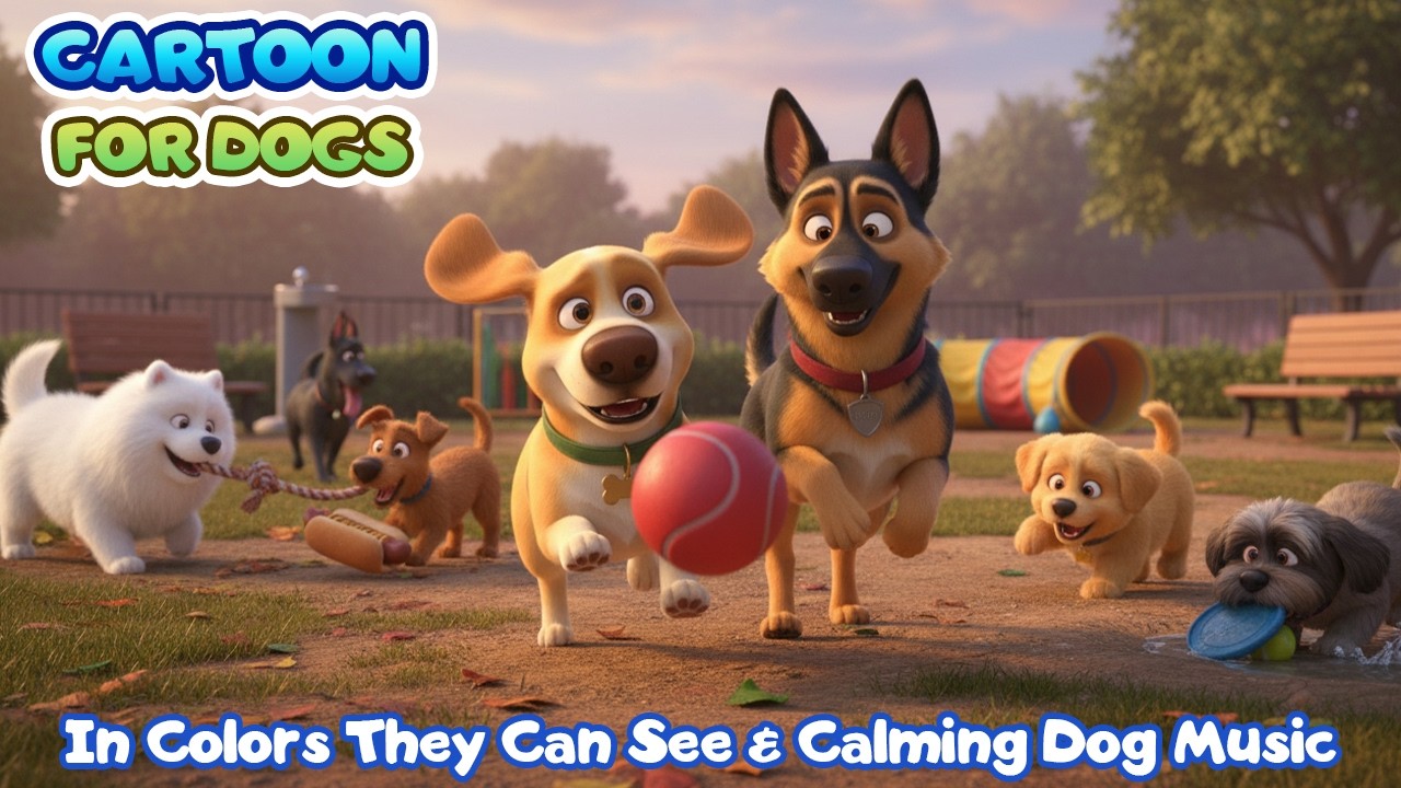 Dogs See Color Cartoon 24 Hours Dog Cartoon πΆπ¨ in Colors Dogs Can See | Fun TV for Dogs Home ...