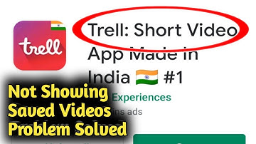 Fix Trell App Not Showing Saved Videos Problem Solved