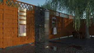 SketchUp Pro Outdoors Bathroom Shower Tutorial
