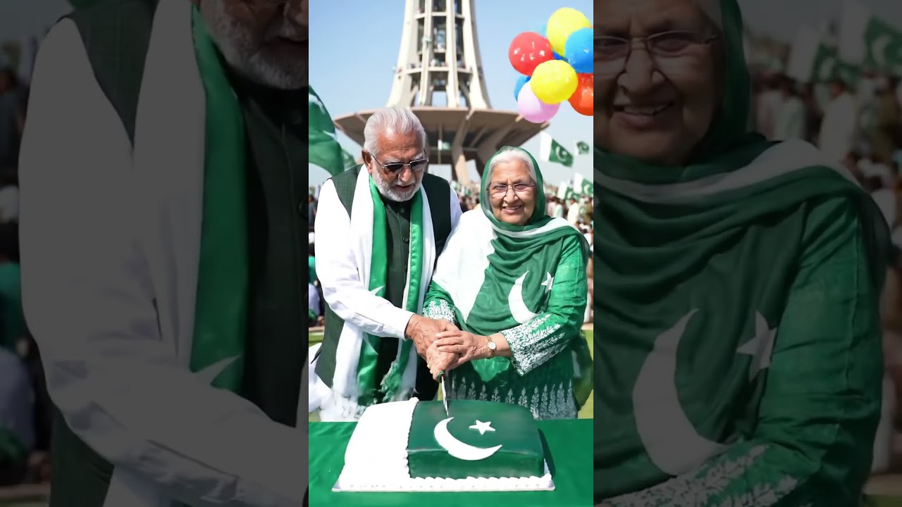 "100 Year Old Couple Cutting Flag Cake 🎂🇵🇰 | 14 August"