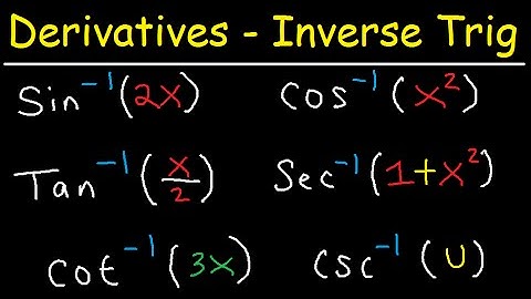 Derivatives of inverse trigonometric functions sin-1(2x), cos-1 (x^2), tan-1 (x/2) sec-1 (1+x^2)