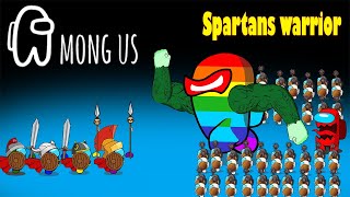 Among Us Spartans Warriors VS 999 Rainbow AMONG US Hide N Seek | Crew Mars Animation EP 68