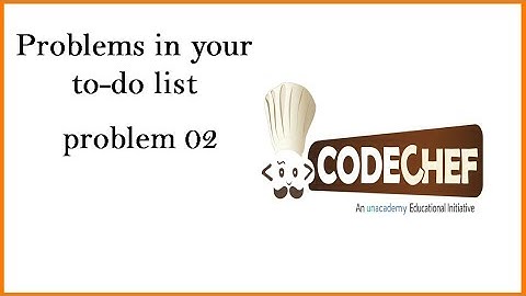 Problems in your to do list