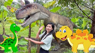 Changcady vào công viên khủng long, gặp khủng long hóa thạch, khủng log ăn thịt