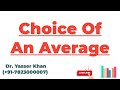 Choice Of An Average