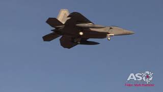 USAF F-22A RAPTOR ARRIVAL  2019 AUSTRALIAN INTERNATIONAL AIRSHOW