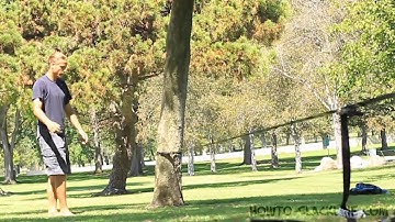 How to Slackline Basics Getting on By Jumping On