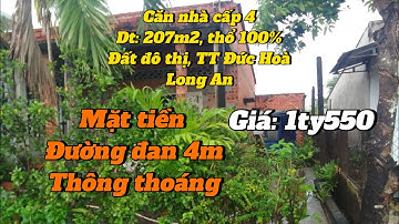 207m2, có căn nhà cấp 4 tại KV4, TT Đức Hoà, Long An