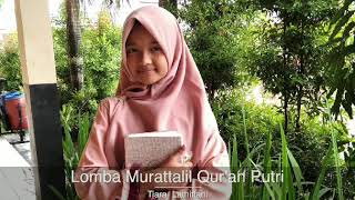 Juara 3 tingkat kabupaten, murotal Al Qur'an surat Al hujurat ayat 12-13 kabupaten purbalingga