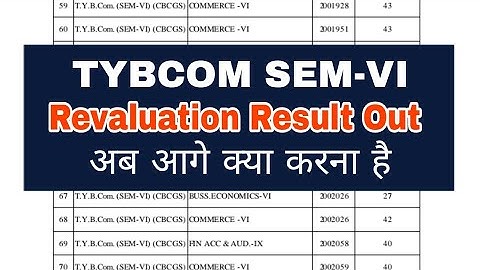TYBCOM SEM-6 Revaluation Result Out || अब आगे क्या करना है  || Mumbai University Sme - VI Result