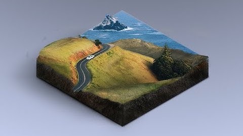 How To Create 3D Landscape Icon in Adobe Photoshop