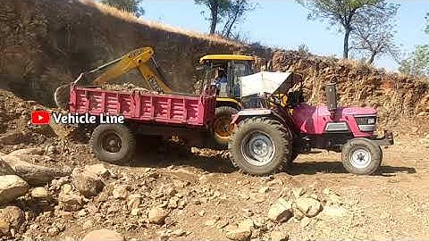 Mahindra Arjun 555 Di Loading Trolley By Jcb 3dx Machine