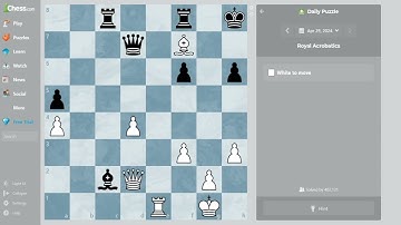 Royal Acrobatics. Daily Chess Puzzles (29-4-2024) #chess #puzzle #dailychess