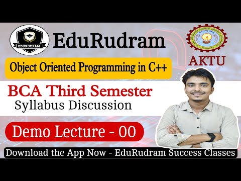 Oops C++ II AKTU BCA 3rd Semester || Syllabus Discussion || C++ By Rohit Sir #edurudram