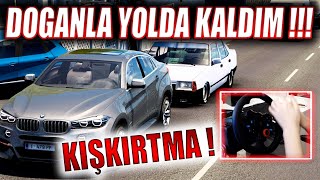 DOĞANLA YOLDA KALDIM BMW KURTARDI !!! @imdatTV KIŞKIRTTI !!! ETS 2 MOD 1.43 [ Logitech G29 ]