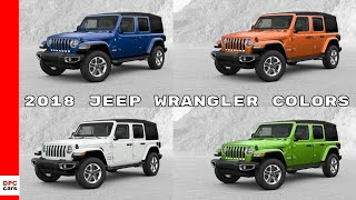 2018 Jeep Wrangler Colors - YouTube