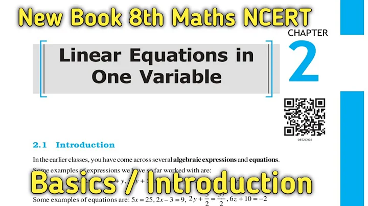 Chapter 2 - Linear Equations in One Variable - Introduction || Class 8 Maths NCERT || New Book 2023