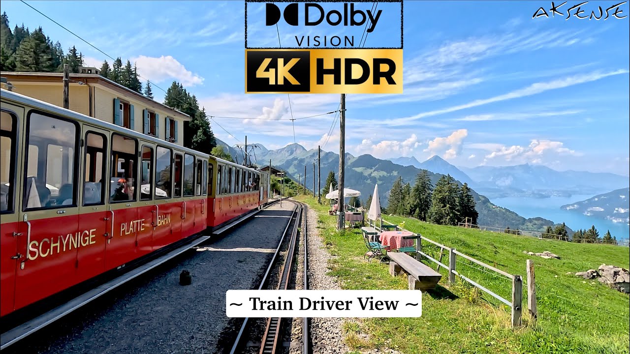 Cab ride Schynige Platte to Wilderswil - Schynige Platte Bahn Switzerland | Train Driver view | 4k